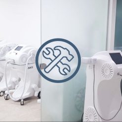 Met dank aan de dekking van de machine